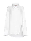 Blanca Vita White Silk Satin Calanthe Shirt In Diamante