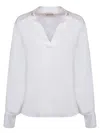 Blanca Vita Benjamin Silk Blouse In White
