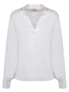 Blanca Vita Benjamin Silk Blouse In White