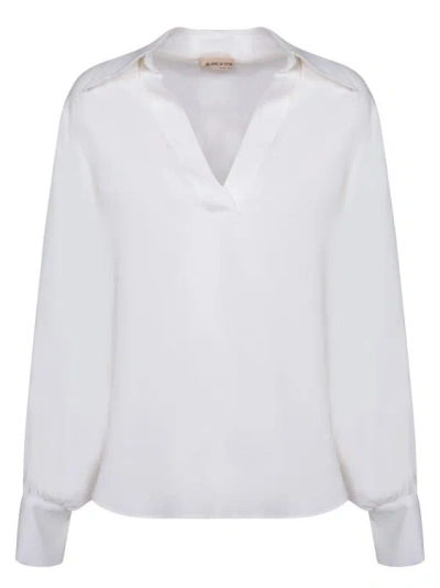 Blanca Vita Benjamin Silk Blouse In White