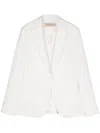 Blanca Vita Single-breasted Twill Blazer In White
