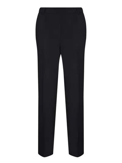 Blanca Vita Sleek Straight Trousers With Elegant Tailored Fit And Comfortable Elastic Waistband In Black
