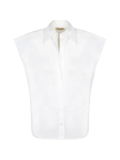 Blanca Vita Sleeveless Button-down Shirt In White