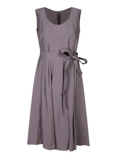 Blanca Vita Sleeveless Dress With A V-neckline In Grey