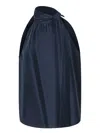 Blanca Vita Sleeveless Muslin Top With Elegant Neck Bow In Blue