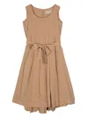 Blanca Vita Sleeveless Pleated Midi Dress In Neutrals