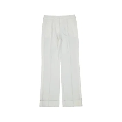 BLANCA VITA STRAIGHT-LEG TROUSERS WITH SATIN BANDS