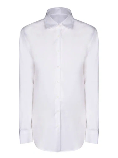 BLANCA VITA STRETCH COTTON POPLIN SHIRT