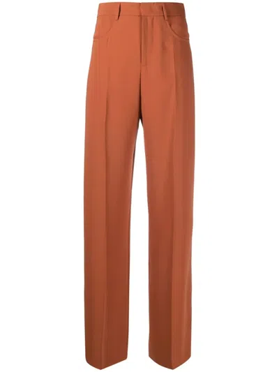 Blanca Vita Tailored Straight-leg Trousers In Orange