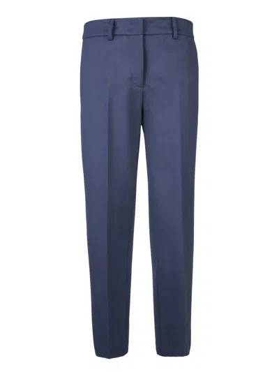 Blanca Vita Tailored Straight Trousers With Luxurious Fabric Blend And Elegant Finish In Blue