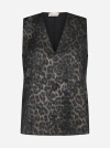 Blanca Vita Tamaya Leopard-print Tank Top In Black