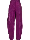 Blanca Vita Pepe Taffeta Cargo Pants In Purple