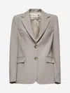 Blanca Vita Taupe Cady Genzia Single-breasted Blazer