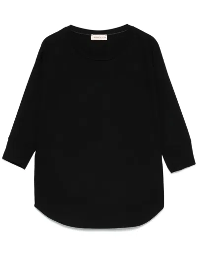 Blanca Vita Three-quarter Length Sleeves T-shirt In Schwarz