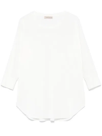 Blanca Vita Three-quarter Length Sleeves T-shirt In White