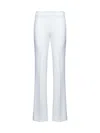 Blanca Vita White Crêpe Pachy Flared Trousers In Diamante