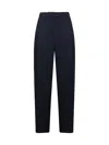 Blanca Vita Blue Gabardine Pulsa Trousers In Topazio