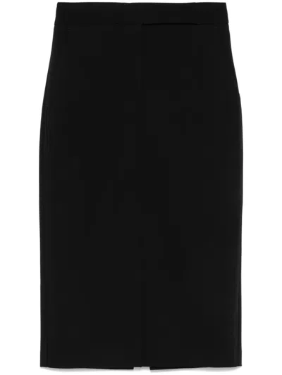 Blanca Vita Twill Midi Skirt In Black