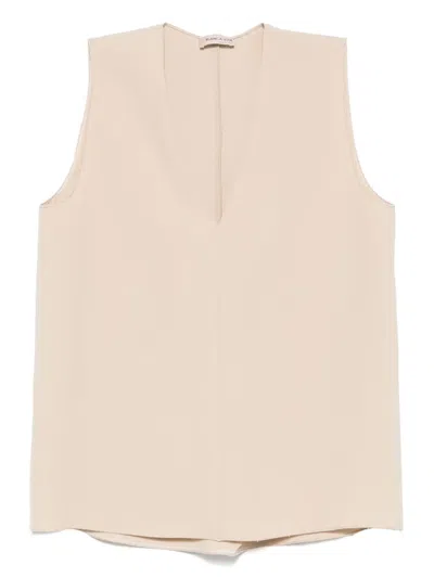 Blanca Vita V-neck Top In Neutral