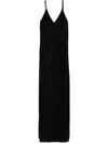 Blanca Vita Velvet Long Dress In 灰色