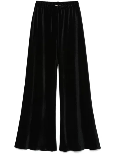 Blanca Vita Velvet Trousers In Black