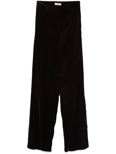 Blanca Vita Velvet Trousers In Rot