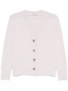 Blanca Vita Virgin-wool Cardigan In Pink