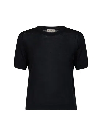 Blanca Vita Virgin Wool Sweater In Black