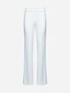 Blanca Vita White Crêpe Pachy Flared Trousers