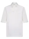 BLANCA VITA WHITE JERSEY POLO SHIRT