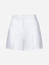 Blanca Vita White Linen Saponaria Shorts