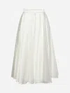 Blanca Vita White Muslin Gaudia Full Midi Skirt