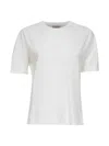 Blanca Vita White Stretch Jersey Tessy Crewneck T-shirt