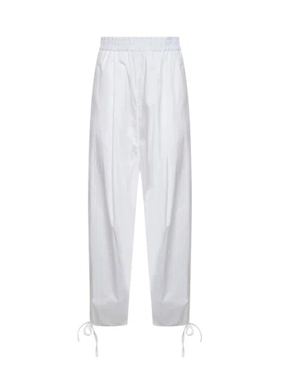 Blanca Vita White Technical Poplin Pagila Cargo Trousers