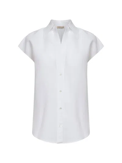 Blanca Vita White Viscose And Linen Cenzia Shirt