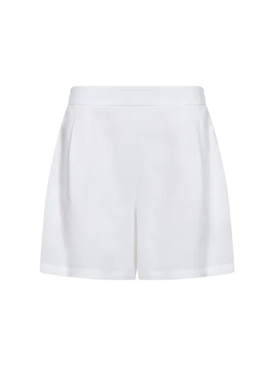 Blanca Vita Elasticated-waistband Pleated Shorts In Gray