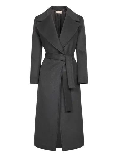 BLANCA VITA WIDE-LAPEL BELTED COAT