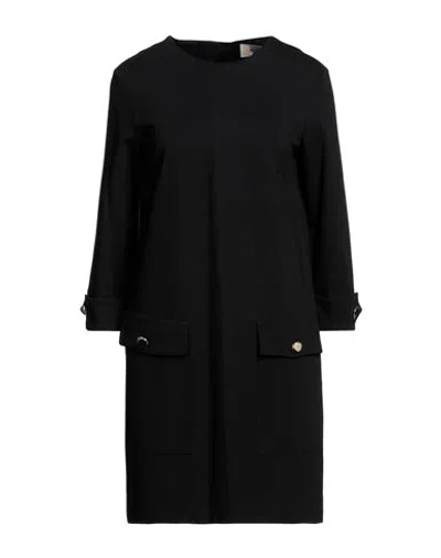 Blanca Vita Woman Mini Dress Black Size 6 Viscose, Polyamide, Elastane