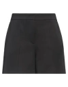 Blanca Vita Woman Shorts & Bermuda Shorts Black Size 10 Polyester, Elastane In Blue