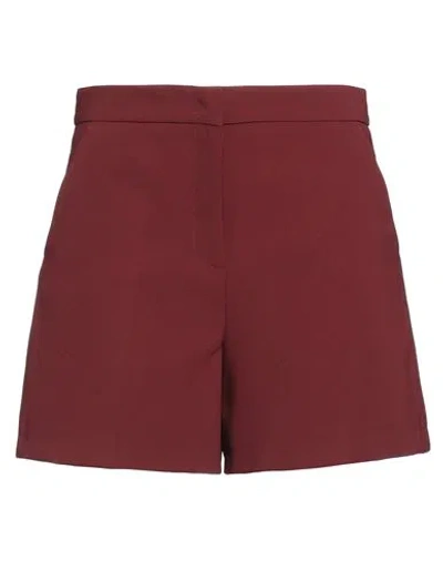 Blanca Vita Woman Shorts & Bermuda Shorts Burgundy Size 8 Polyester, Elastane In Red