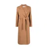 Blanca Vita Wool Blend Coat In Brown