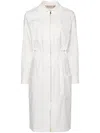 Blanca Vita Zip-up Long-sleeve Dress In White