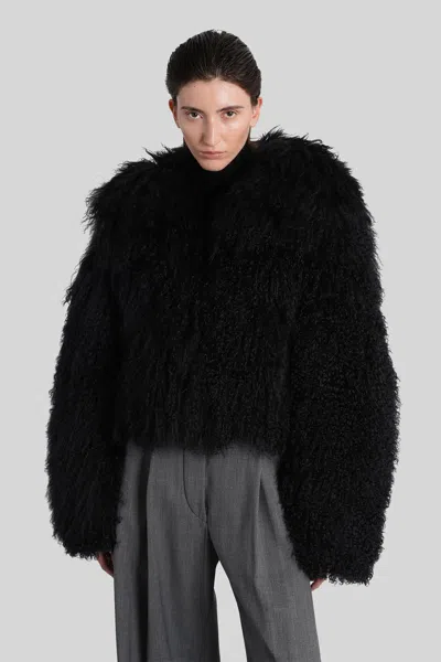 Blancha 6 Fur & Shearling In Black