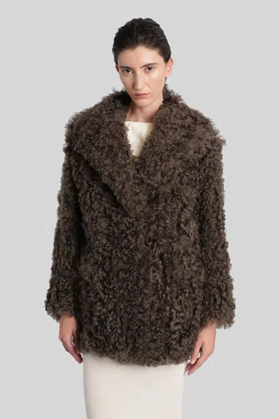 Blancha 75 Fur & Shearling In Brown