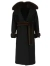 Blancha Belted Coat In 黑色