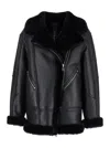 Blancha Shearling Jacket In Black
