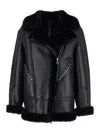 Blancha Shearling Jacket In Black