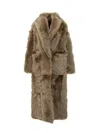 Blancha Long Fur Coat In Multi