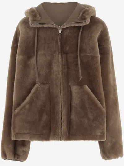 Blancha Brown Reversible Shearling Jacket