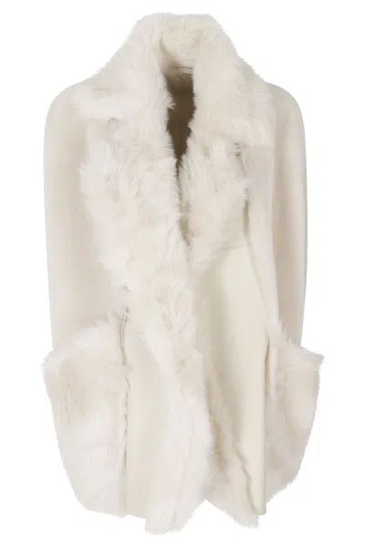 Blancha Butter Merino Toscana Shearling Vest In White